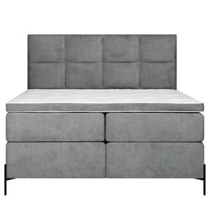 Boxspringbett Sari II Flachgewebe Oriella: Grau - 180 x 200cm