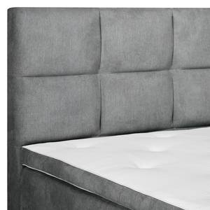 Boxspringbett Sari II Flachgewebe Oriella: Grau - 180 x 200cm