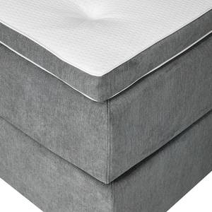 Boxspringbett Sari II Flachgewebe Oriella: Grau - 180 x 200cm