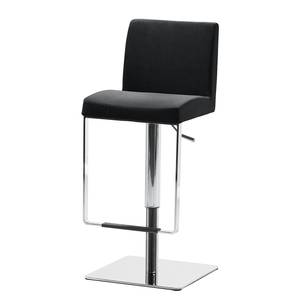 Tabouret de bar myBREAK II Acier / Cuir de vachette - Noir