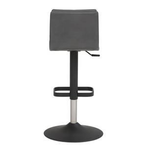 Tabouret de bar myDIVO III Acier / Polyester - Noir / Gris