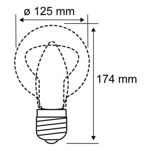 LED-Leuchtmittel Ruona IV Klarglas / Metall - 1-flammig