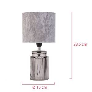 Tafellamp Classy Velvet textielmix / transparant glas - 1 lichtbron