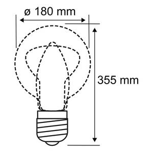 Lampe Tempting Gleam Tissu mélangé / Verre transparent - 1 ampoule
