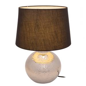 Lampe Touch Of Silver Tissu mélangé / Céramique - 1 ampoule