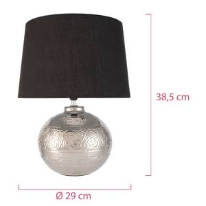 Tafellamp Touch Of Silver textielmix / keramiek - 1 lichtbron