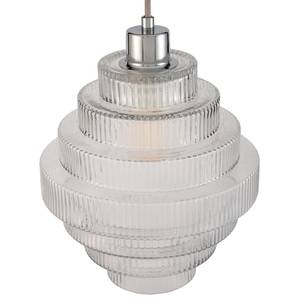 Hanglamp Noble Brilliance transparant glas / aluminium - 1 lichtbron