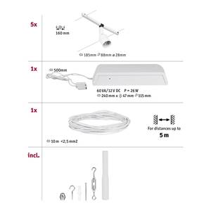 LED-plafondlamp Salt II aluminium / polycarbonaat - 5 lichtbronnen
