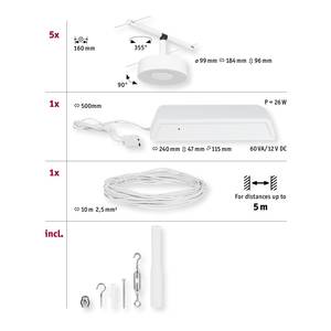 Plafondlamp Corduo II aluminium - 1 lichtbron