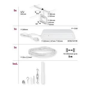 Plafondlamp Corduo V aluminium - 1 lichtbron