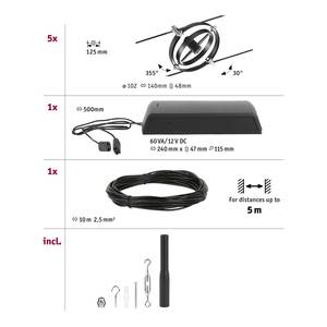 LED-plafondlamp Cardian aluminium - 5 lichtbronnen