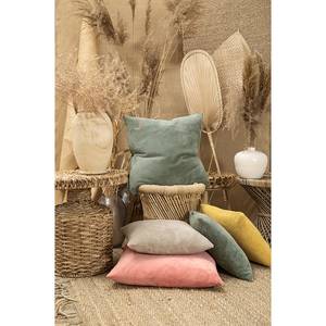 Housse de coussin Bamboo Tissu mélangé - Jaune