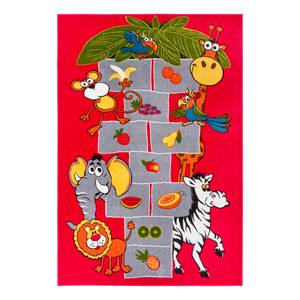 Kinder-vloerkleed Jungle Jump polypropeen-heatset - rood/grijs - 160 x 230 cm