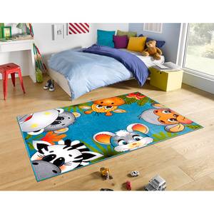 Tapis enfant / couloir Jungle Crew Polypropylène thermobouclé - Bleu / Vert