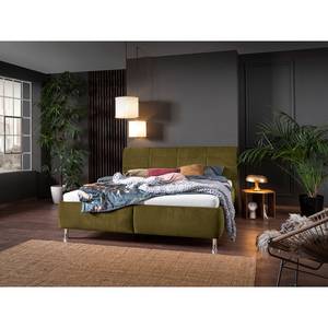 Gestoffeerd bed Karla Stof TCM: 333 green - 160 x 200cm - Tweepersoonsmatras H2/H3