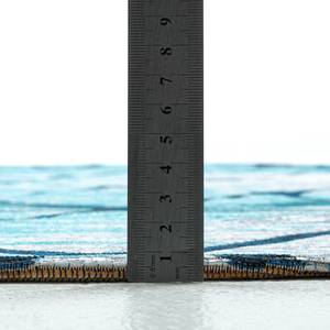 Kurzflorteppich Keitum 005 II Polyester / Baumwolle - Türkis - Durchmesser: 160 cm