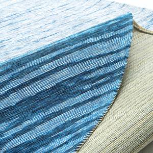 Kurzflorteppich Keitum 007 II Polyester / Baumwolle - Blau - Durchmesser: 100 cm