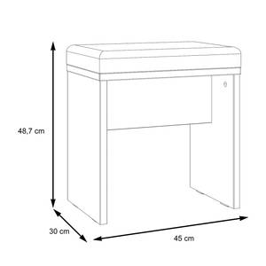 Panca imbottita Franken Effetto rovere / Nero