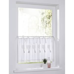 Tenda a mezza finestra Camille Cotone - Bianco - 120 x 25 cm