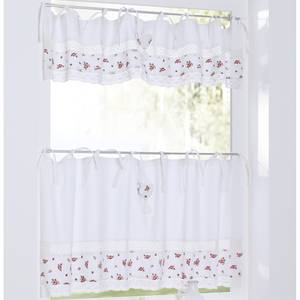 Tenda Lavie Cotone - Bianco / Rosso - 120 x 25 cm