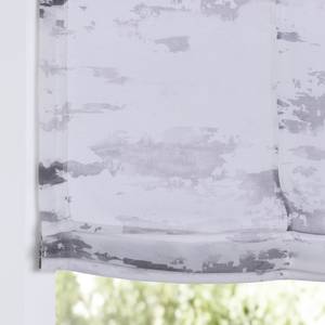 Raffrollo Claude Polyester - Weiß / Grau - 80 x 140 cm