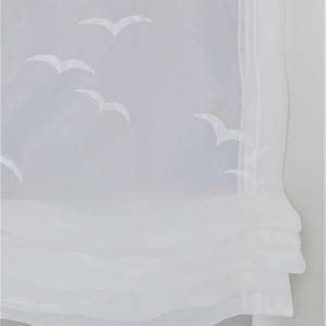 Raffrollo Seabird Polyester - Weiß - 60 x 130 cm