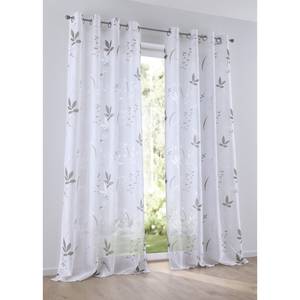 Gordijn Dandelion katoen/polyester - wit/bruin - 140 x 145 cm