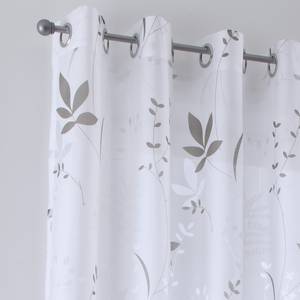 Tenda con anelli Dandelion Cotone / Poliestere - Bianco / Marrone - 140 x 145 cm