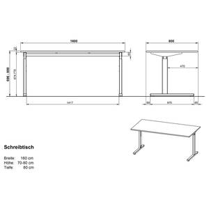 Schreibtisch GW-Pasadena Graphit