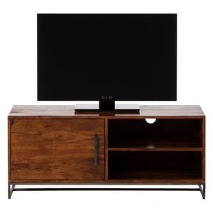 Meuble TV WOODSON largeur 118 cm Acacia massif / Fer - Acacia brun