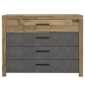 Sideboard Rye Stabeiche Dekor/Betonoptik Dunkelgrau