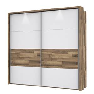 Schwebetürenschrank Rye Braun - Weiß - Holzwerkstoff - Metall - Kunststoff - 231 x 216 x 64 cm