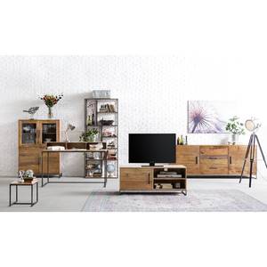 Meuble TV WOODSON largeur 118 cm Acacia massif / Fer - Acacia Marron clair