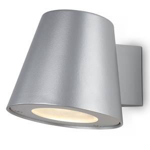 LED-buitenwandlamp Neapel transparant glas/aluminium - 1 lichtbron - Zilver