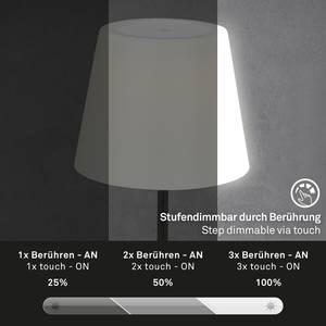 LED-Außentischleuchte Campi Polycarbonat - 1-flammig - Schwarz