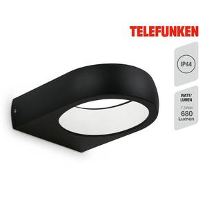 LED-Außenwandleuchte Puka Polycarbonat / Aluminiumguss - 1-flammig - Schwarz