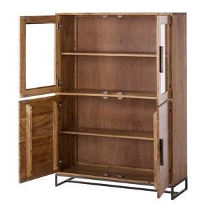 Highboard WOODSON massief acaciahout/ijzer - Acaciahouten Lichtbruin