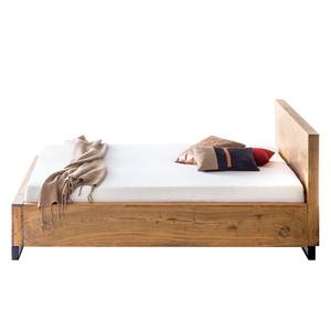 Massief houten bed WOODSON massief acaciahout/ijzer - Acaciahouten Lichtbruin - 180 x 200cm