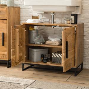 Mobile base per lavabo Woodson Acacia massello/ferro - Acacia Marrone chiaro