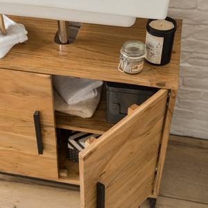 Mobile base per lavabo Woodson Acacia massello/ferro - Acacia Marrone chiaro