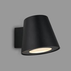 LED-buitenwandlamp Neapel transparant glas/aluminium - 1 lichtbron - Zwart