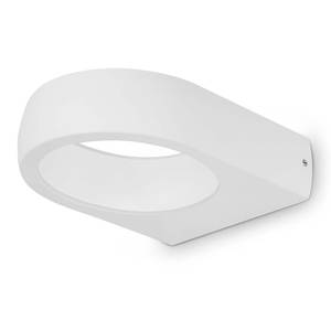 LED-buitenwandlamp Puka polycarbonaat/gegoten aluminium - 1 lichtbron - Wit