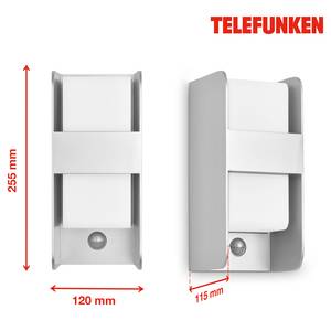 Außenwandleuchte Boxi Move Polycarbonat / Aluminium - 1-flammig - Silber