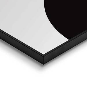 Quadro con cornice Astratto I Cornice senza vetro - Nero / Bianco