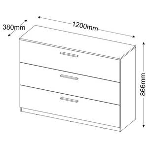 Commode Lüttich Champagne / Imitation chêne