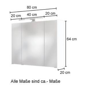 Badezimmerset Verciano VIII (3-teilig) Inklusive Beleuchtung - Matt Grau