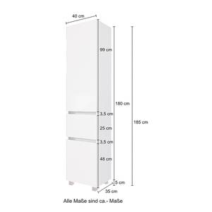 Badkamerset Verciano XII (4-delig) inclusief verlichting - Mat wit