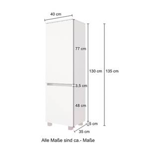 Badkamerset Verciano XII (4-delig) inclusief verlichting - Mat wit