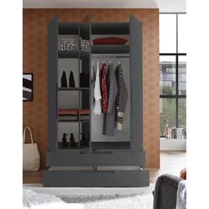 Armoire Harlingen Anthracite mat - Largeur : 126 cm