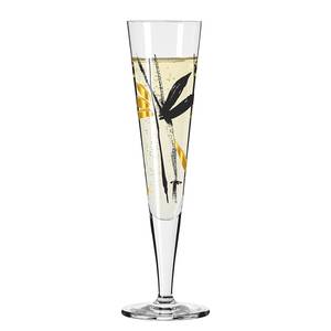 Bicchiere da champagne Goldnacht IV Cristallo - Oro / Nero